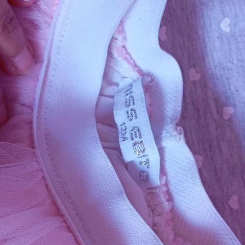 Miss Ebita baby bodysuit and tutu set, 12 months, pink and grey