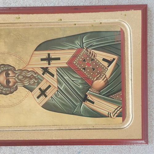 Wooden icon of Saint Blasios