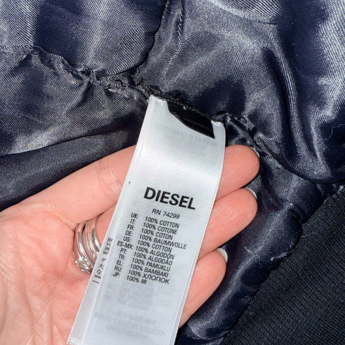 Diesel bomber jacket black with subtle rhinestone design, like new, kids XXS