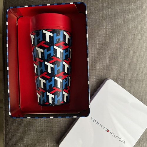 Tommy Hilfiger Thermal Cup New with Metal Case