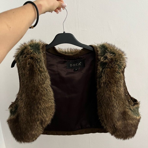 Doca fur bolero used, brown no s-m