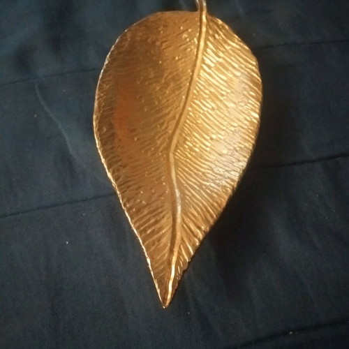 Gold-plated metal bowl 16 cm new