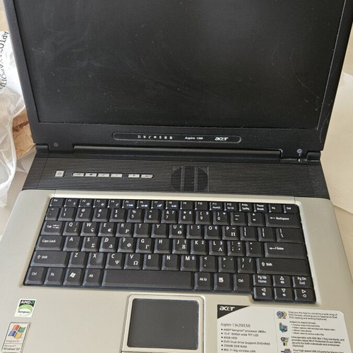Acer Aspire 1360 Laptop used, no hard drive, for parts or repair