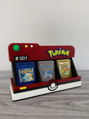 Gameboy Classic game holder for 3 games new, 3D printed