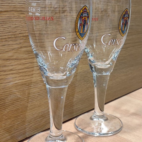 Corsendonk Beer Set of Two Promotional Glasses 330ml like new