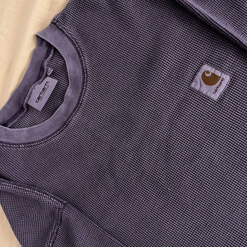 Carhartt WIP Vista Waffle long sleeve shirt, purple, size L