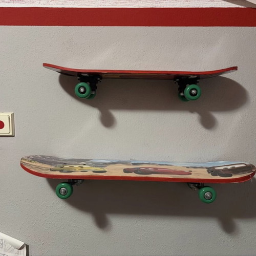 Cars Lightning McQueen Wall Shelves from Skateboards, like new, set of 2