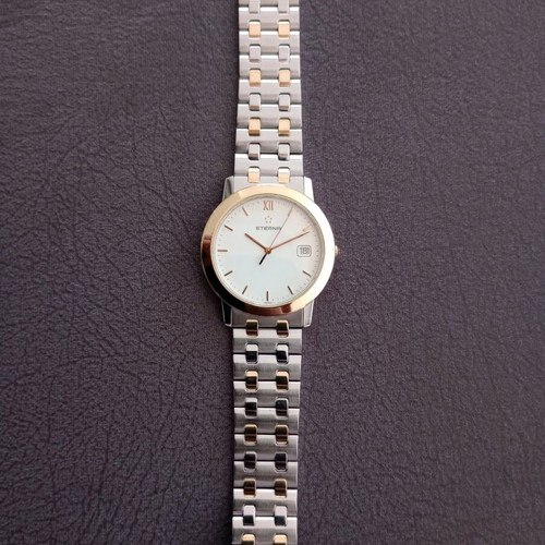 Eterna 3100 men's watch like new, steel and 18k gold plated