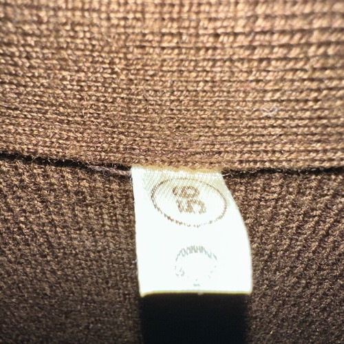 Vintage Men's V-Neck Knitted Vest Brown XXL like new