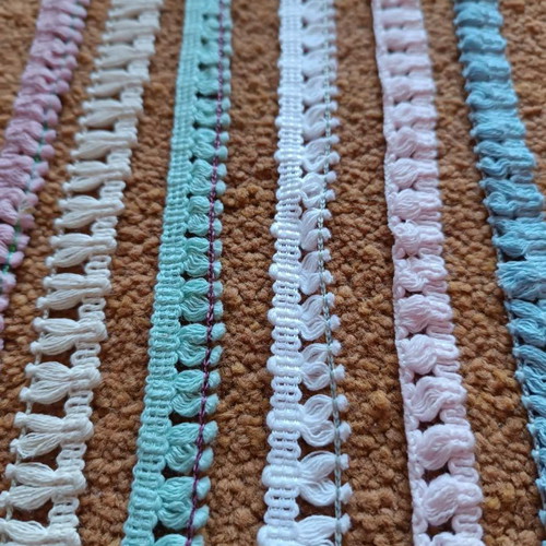 Cotton ribbon new, 30 meters in 6 colors