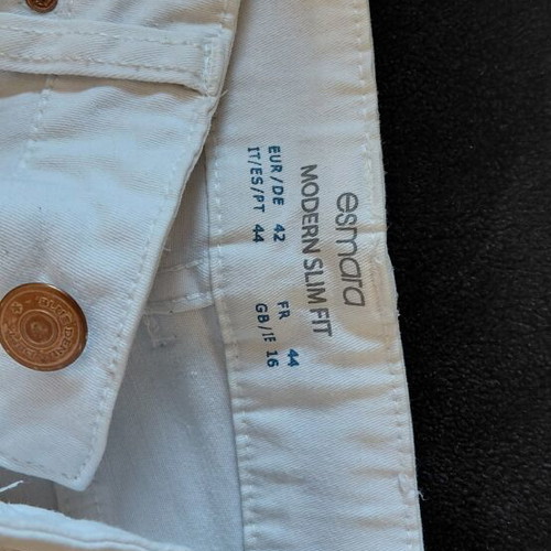 Esmara white elastic long pants size 42 M
