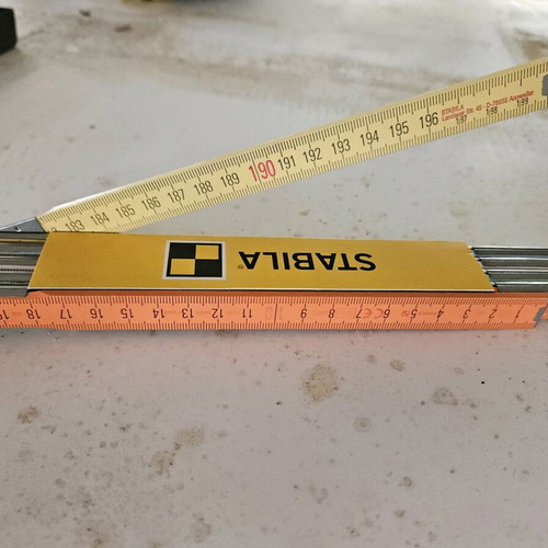 Stabila wooden folding ruler 2 meters set of 7, new