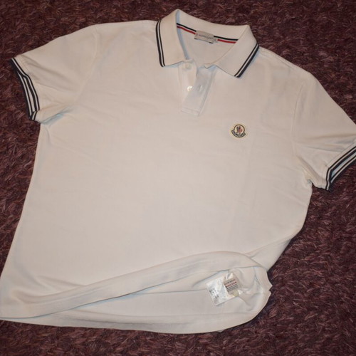 Moncler Polo Shirt Men XL like new, white