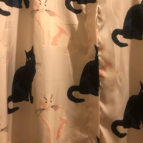 Women's shirt with cats satin fabric like new