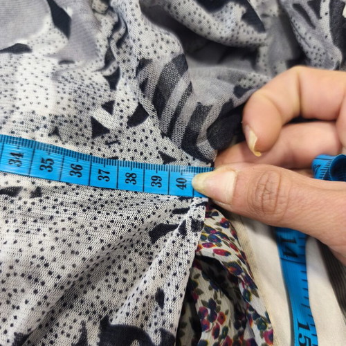 Mexx See-Through Floral Top like new, black and grey