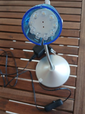 Briloner LED Table Lamp like new with blue transparent shade