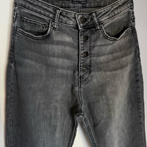 Zara premium gray jeans like new, high waist flare
