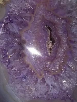 Agate and Amethyst Ashtray/Bowl like new, polished