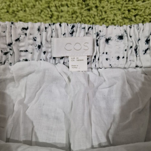 COS midi cotton skirt black and white size S new