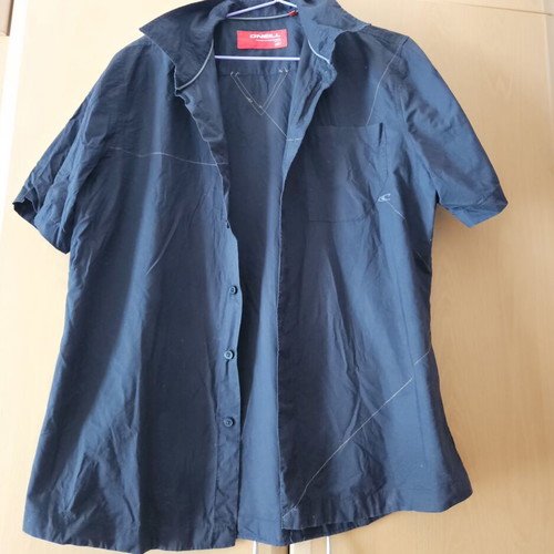 O'neill short sleeve shirt like new, 100% cotton, black, XL
