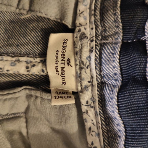 Bermuda shorts like new for boys 5-6 years, blue and gray