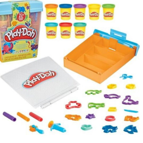 Play-Doh box with over 20 pieces, like new
