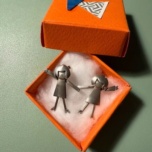 Handmade Silver 925 Earrings Acme Art like new