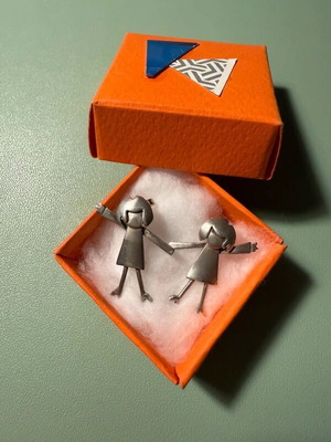 Handmade Silver 925 Earrings Acme Art like new