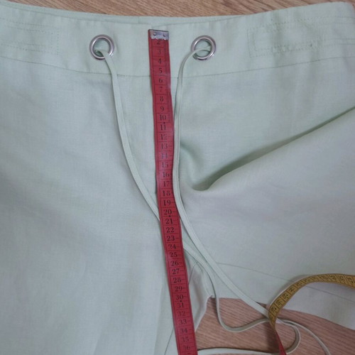 Marks & Spencer linen pants in light pistachio, like new, size 14 UK