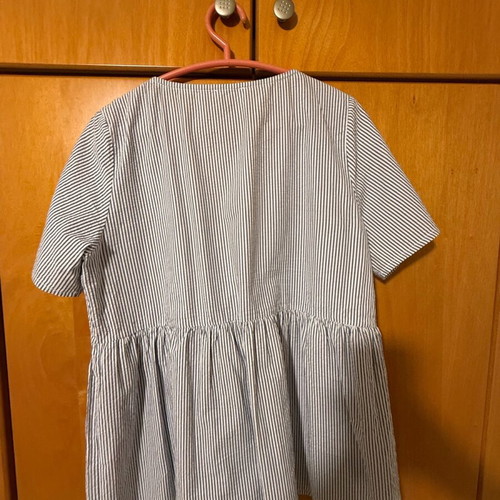 Women's shirt used M/L cotton loose Regalinas white blue