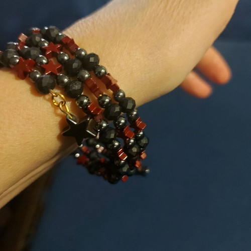 Bracelet handmade spiral new red