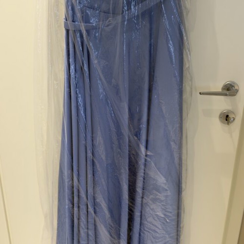 Carmen dress for events baby blue size M thick satin strapless elegant like new