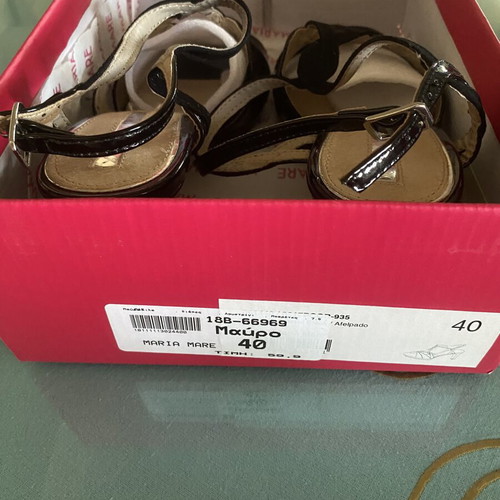 Mariamare Black Leather Women's Sandals Size 40 New