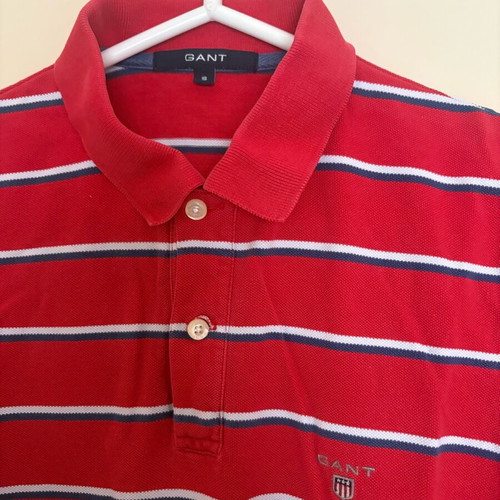 GANT men's short-sleeve polo shirt like new, size S, red