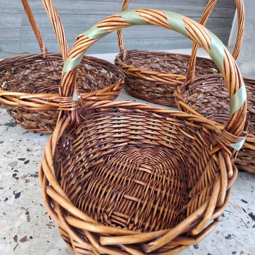 Wicker baskets, set of 4