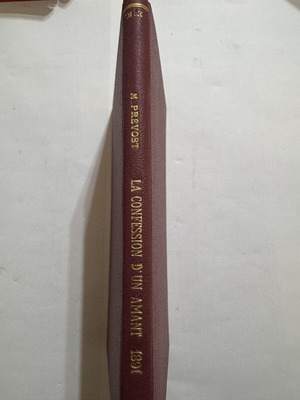 La Confession d'un Amant Marcel Prevost book used, 1891 French edition