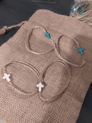 Baptismal martyrika new, 33 blue and 33 beige, with soap gift