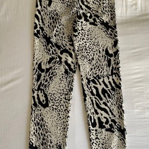 Krizia jeans stretch pants used, high waist, zebra print