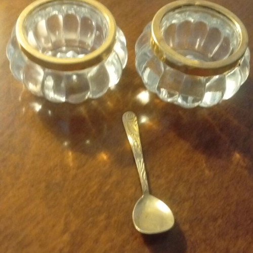 Vintage Serving Set caviar and spices mid century 60s like new
