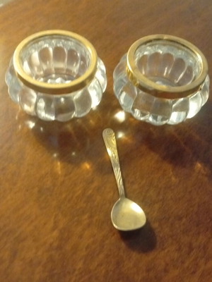 Vintage Serving Set caviar and spices mid century 60s like new