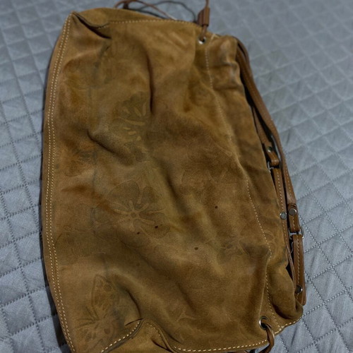 Vintage castor shoulder bag used, brown