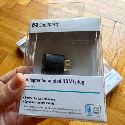 Sandberg HDMI 2.0 angled adapter plug new