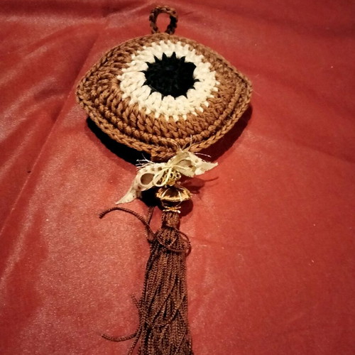 Macrame charm new, beautiful decorative eye