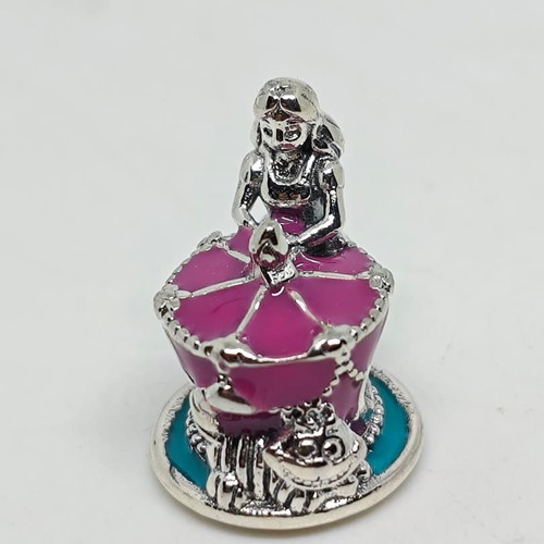 Disney Alice in Wonderland Mad Tea Party Charm S925 like new