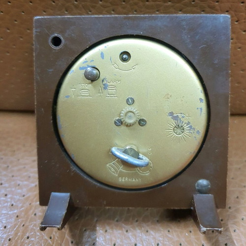Europa table clock used, alarm clock, 7cm diameter
