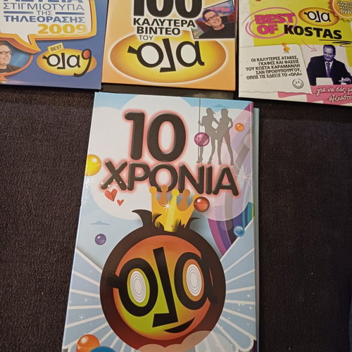 DVD box set with 8 DVDs and 3 best of Ola, like new