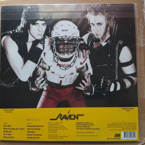 Raven Stay Hard LP translucent yellow vinyl new, metal
