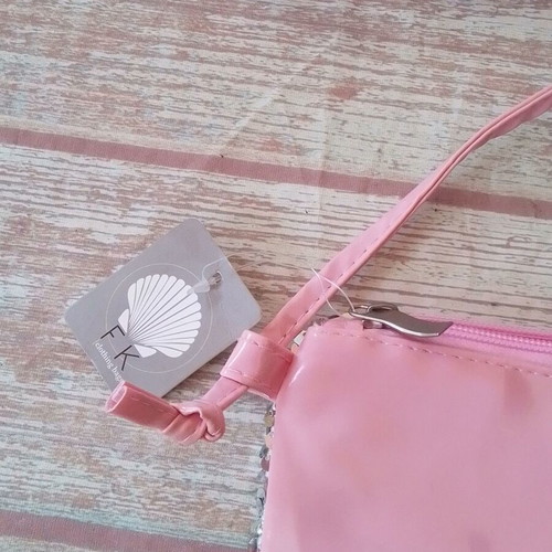 Children's Mermaid Shoulder Bag Wallet with Sequins FK new pink silver