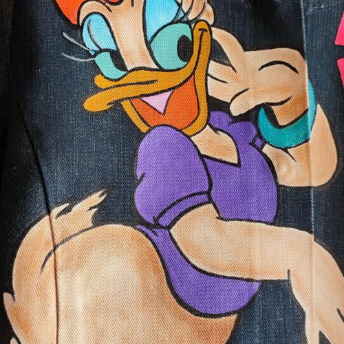 Denim jacket like new, hand-painted, size M-L