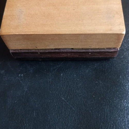 Vintage nautical compass in wooden case used, early 70s